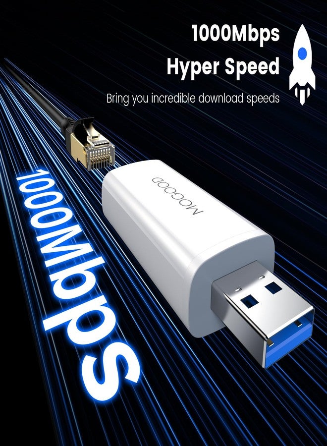 MOGOOD USB3.0 Ethernet Adapter - Gigabit LAN USB Network Adapter for TV, Chromebook, Laptop, Windows, Mac OS, Surface Pro - Image 3